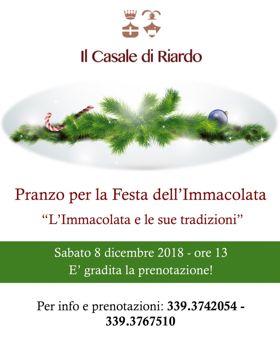 Pranzo dell’Immacolata al Casale