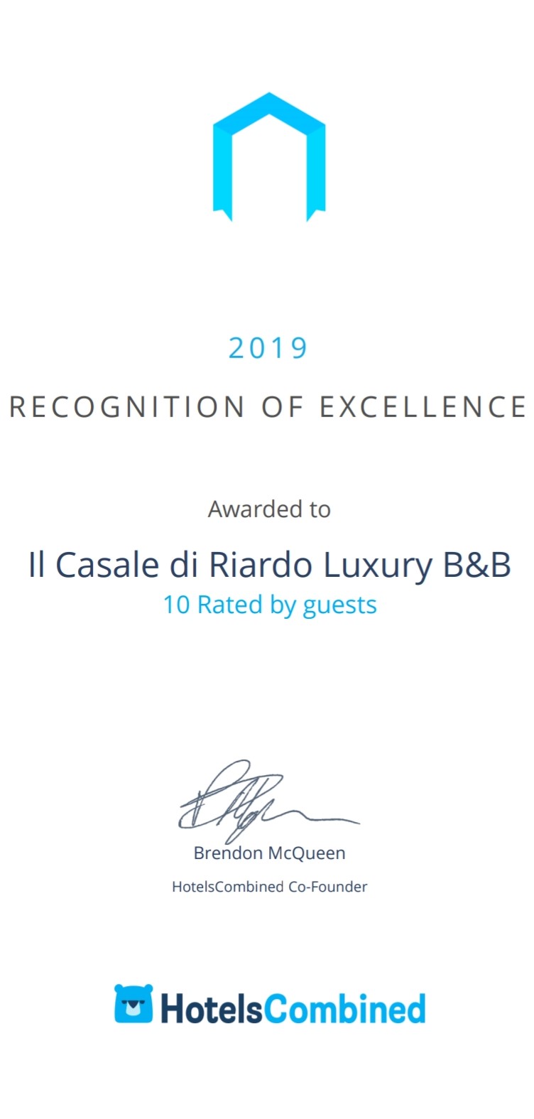 Il nostro Luxury B&B riceve un premio importante!